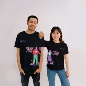 Couple T-Shirt NLC – Black Bold Edition (Adults)